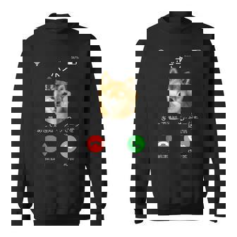 面白いtシャツ 柴犬 着信 イヌ わんこ メンズ 犬好き グッズ かわいい おもしろ 面白い 服 ネタ スウェットシャツ - Kawaiitshirt