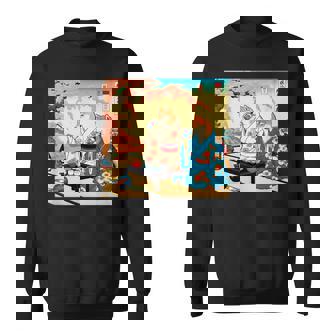 面白いtシャツ 柴犬 酒 イヌ わんこ メンズ 犬好き グッズ かわいい おもしろ 面白い 服 ネタ 浮世絵 スウェットシャツ - Kawaiitshirt