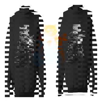 面白いtシャツ 猫 ネコ メンズ バイク 猫好き グッズ おもしろ 面白い 服 ネタ にゃんこ 猫の下僕 スウェットシャツ - Kawaiitshirt