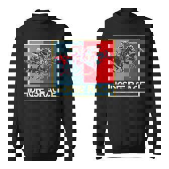 面白いtシャツ 馬tシャツ 競馬 馬 レース 乗馬 ジョッキー メンズ おもしろ 面白い グッズ ネタ 男性用 レトロ スウェットシャツ - Kawaiitshirt