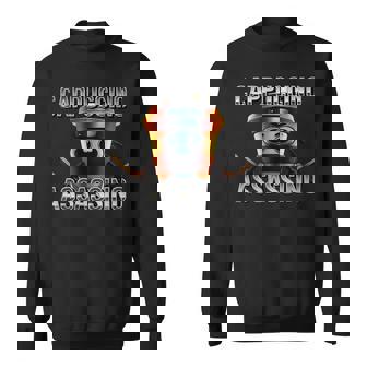 面白いカプチーノアサシーノブレインロットイタリアンブラック スウェットシャツ - Kawaiitshirt