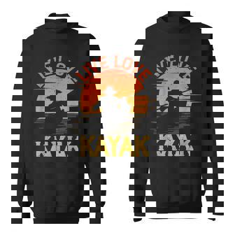 面白いカヤック愛好家 カヤックライブ ラブカヤック スウェットシャツ - Kawaiitshirt