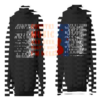 面白いカントリーミュージック&ビール音楽祭 アコースティックギター スウェットシャツ - Kawaiitshirt