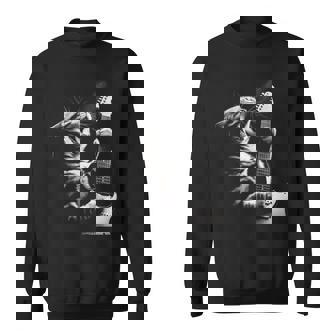 面白いギター 猫 ギターを弾く スウェットシャツ - Kawaiitshirt