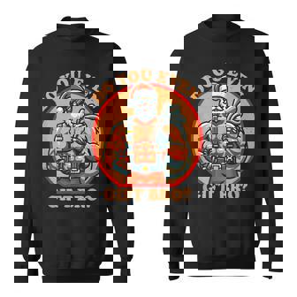 面白いクリスマス ウエイトリフティング ボディビルディング 筋肉質サンタ スウェットシャツ - Kawaiitshirt