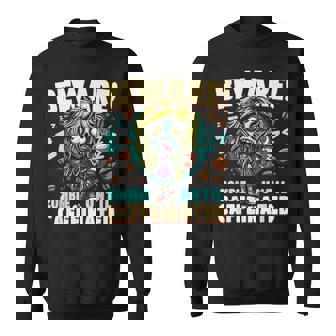 面白いコーヒーゾンビガール、カフェインが入るまでゾンビに注意 スウェットシャツ - Kawaiitshirt