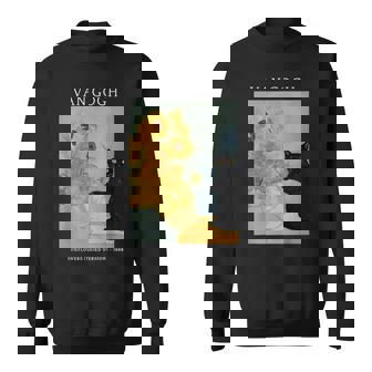 面白いゴッホ ひまわり 猫 ミーム ゴッホ アート スウェットシャツ - Kawaiitshirt