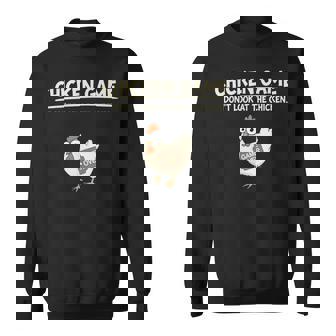 面白いチキンゲーム「見えないデザイン」 スウェットシャツ - Kawaiitshirt