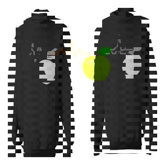 面白いハートビートekgアップルフルーツフルーツアップルギフト スウェットシャツ - Kawaiitshirt