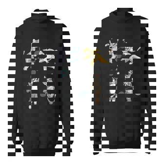 面白いバドミントン猫 スウェットシャツ - Kawaiitshirt