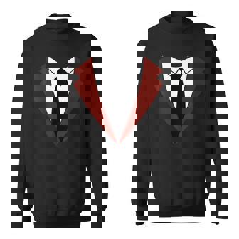 面白いバーガンディレッドタキシードバーテンダータキシードクリスマス スウェットシャツ - Kawaiitshirt