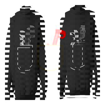 面白いパイプレンチ ポケット入り ギフト 配管工ポケット スウェットシャツ - Kawaiitshirt