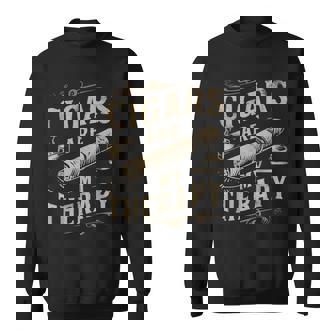 面白いユーモア葉巻は私のセラピー愛好家のお父さんです スウェットシャツ - Kawaiitshirt