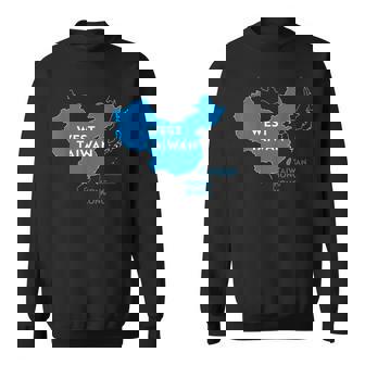 面白い中国地図西台湾 スウェットシャツ - Kawaiitshirt
