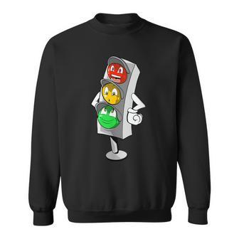 面白い信号機 コミック 漫画の信号機 スウェットシャツ - Kawaiitshirt