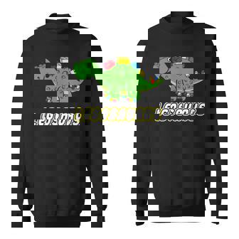 面白い恐竜 レゴサウルス レゴ ザウルス 恐竜 スウェットシャツ - Kawaiitshirt