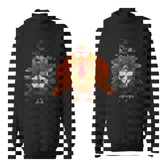 面白い感謝祭の七面鳥とサングラス皮肉なディナー スウェットシャツ - Kawaiitshirt