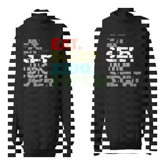 面白い柔道家が寝る柔道を食べる スウェットシャツ - Kawaiitshirt