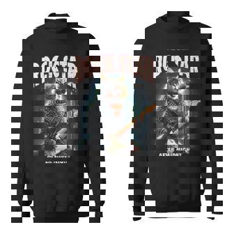 面白い猫 ギタリスト エレクトリックギター ロックスター 猫 スウェットシャツ - Kawaiitshirt