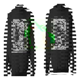 面白い猿と犬のグラフィックストリートウェアクールなデザイン 男性用 スウェットシャツ - Kawaiitshirt