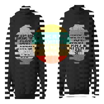 音楽は魂への最短の道 レトロミュージシャン アーティスト スウェットシャツ - Kawaiitshirt