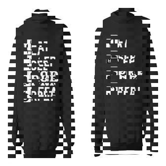 食べる 睡眠 ポーカー リピート トランプ ゲーム ホールデム スウェットシャツ - Kawaiitshirt