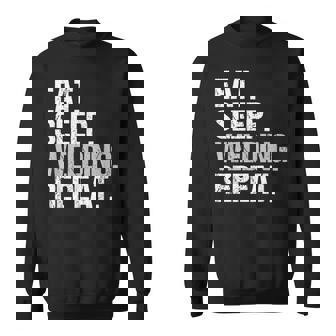 食べる睡眠溶接リピート溶接機 スウェットシャツ - Kawaiitshirt