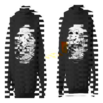 餃子 パンダ おもしろ 面白い ギョーザ ビール 和風 スウェットシャツ - Kawaiitshirt