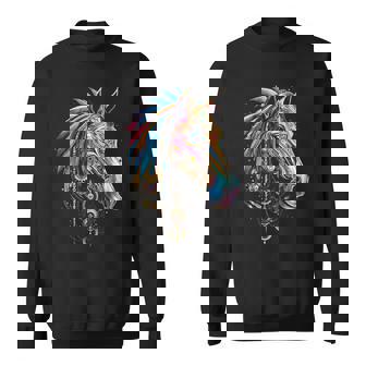 馬 動物 モチーフ イラスト 馬 スウェットシャツ - Kawaiitshirt