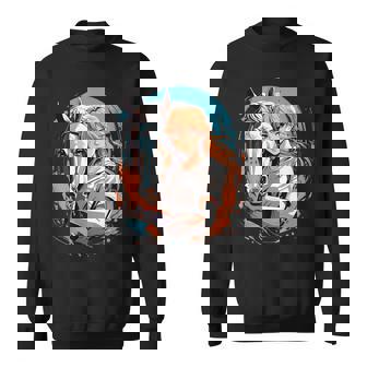 馬のファンのためのアニメガールの象徴的な乗馬デザイン。 スウェットシャツ - Kawaiitshirt