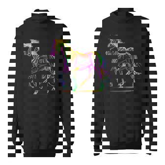 馬術 カラフル 馬好き 西洋 ロデオ スウェットシャツ - Kawaiitshirt