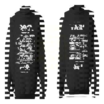 魅力的な禅猫のポーズ 気まぐれな猫ヨガ スウェットシャツ - Kawaiitshirt