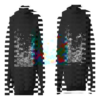 鮮やかなサンゴ礁海洋生物のシーン スウェットシャツ - Kawaiitshirt