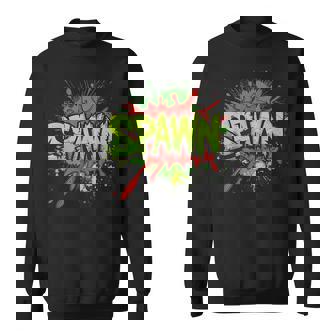 鮮やかな色とクールなスポーンステートメントコスチューム。 スウェットシャツ - Kawaiitshirt