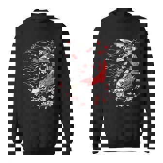 鯉 桜 桜 季節 錦鯉 魚 アジアン スウェットシャツ - Kawaiitshirt