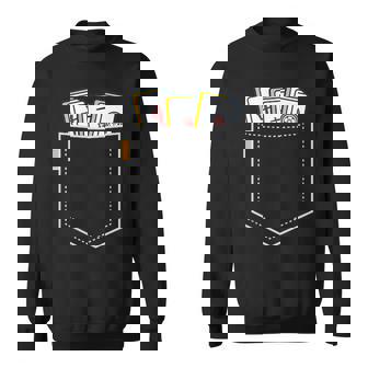 麻雀 牌 ワンポイント ポケット 柄ポケット デザイン かわいい おもしろ 可愛い 麻雀好プレゼント スウェットシャツ - Kawaiitshirt