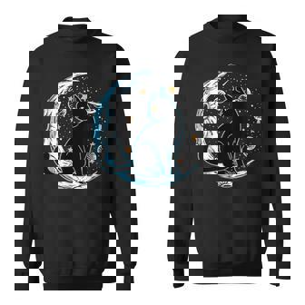 黒猫 三日月 セーラームーンフェイズ 占星術 ペット愛好家 スウェットシャツ - Kawaiitshirt
