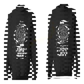 龍体文字 フトマニ図 神代文字 龍神様 縄文 ハニワ かっこいい 開運 言霊 お守り スウェットシャツ - Kawaiitshirt