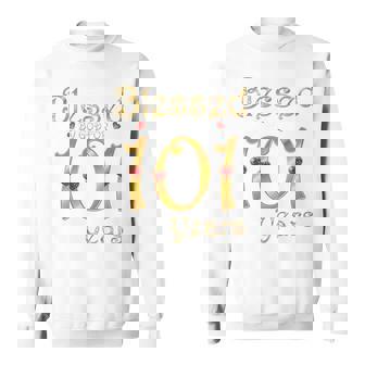 101歳の101歳の誕生日パーティの女王に祝福 長袖tシャツ スウェットシャツ - Kawaiitshirt