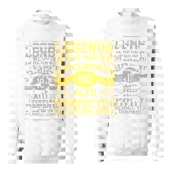 1972年12月に誕生した52歳の誕生日レジェンド。 長袖tシャツ スウェットシャツ - Kawaiitshirt