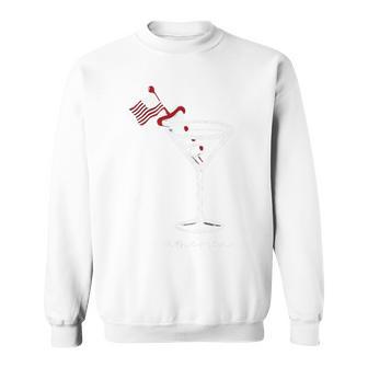 4Th Of July Hot Dog & Martini Sweatshirt - Thegiftio UK