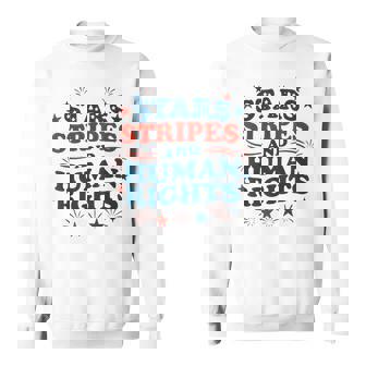 4Th Of July Stars Stripes & Human Rights Women's Rights Sweatshirt - Thegiftio UK
