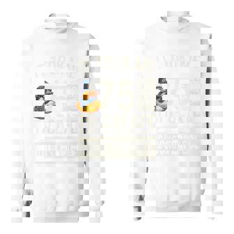 75歳の誕生日ダックスターピースtシャツ ユニークなダック愛好家 75歳 長袖tシャツ スウェットシャツ - Kawaiitshirt