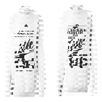 80E Anniversaire Né En Juillet 1945Intage 80 Ans D'âge Sweater e - Cadeauxyz