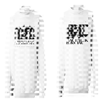 AcDcロックミュージックバンドバックブラックロゴ。 スウェットシャツ - Kawaiitshirt