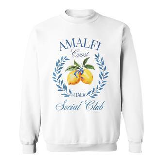 Amalfi Coast Lemon Italy Vintage Summer Travel Social Club Sweatshirt - Thegiftio UK