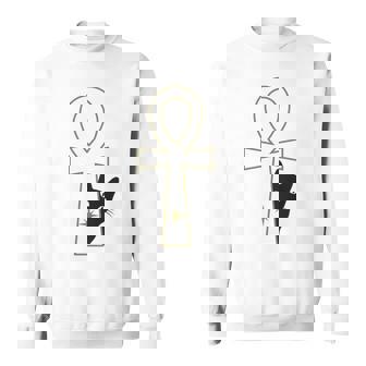 Ankh & Cat デザイン – スピリチュアル瞑想アート スウェットシャツ - Kawaiitshirt