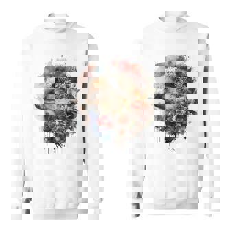 Art Abstrait Hérisson Animaux Fleurs Sweater e - Cadeauxyz