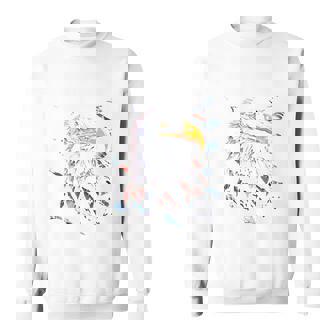 Atoka Tn 愛国的なイーグル アメリカ国旗 アンティーク調デザイン 長袖tシャツ スウェットシャツ - Kawaiitshirt