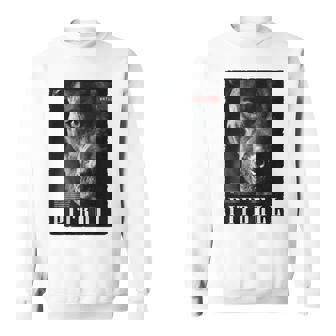 Backprint 野生の犬ピットブルテリアのポートレートブルドッグのバックプリントピットブル スウェットシャツ - Kawaiitshirt